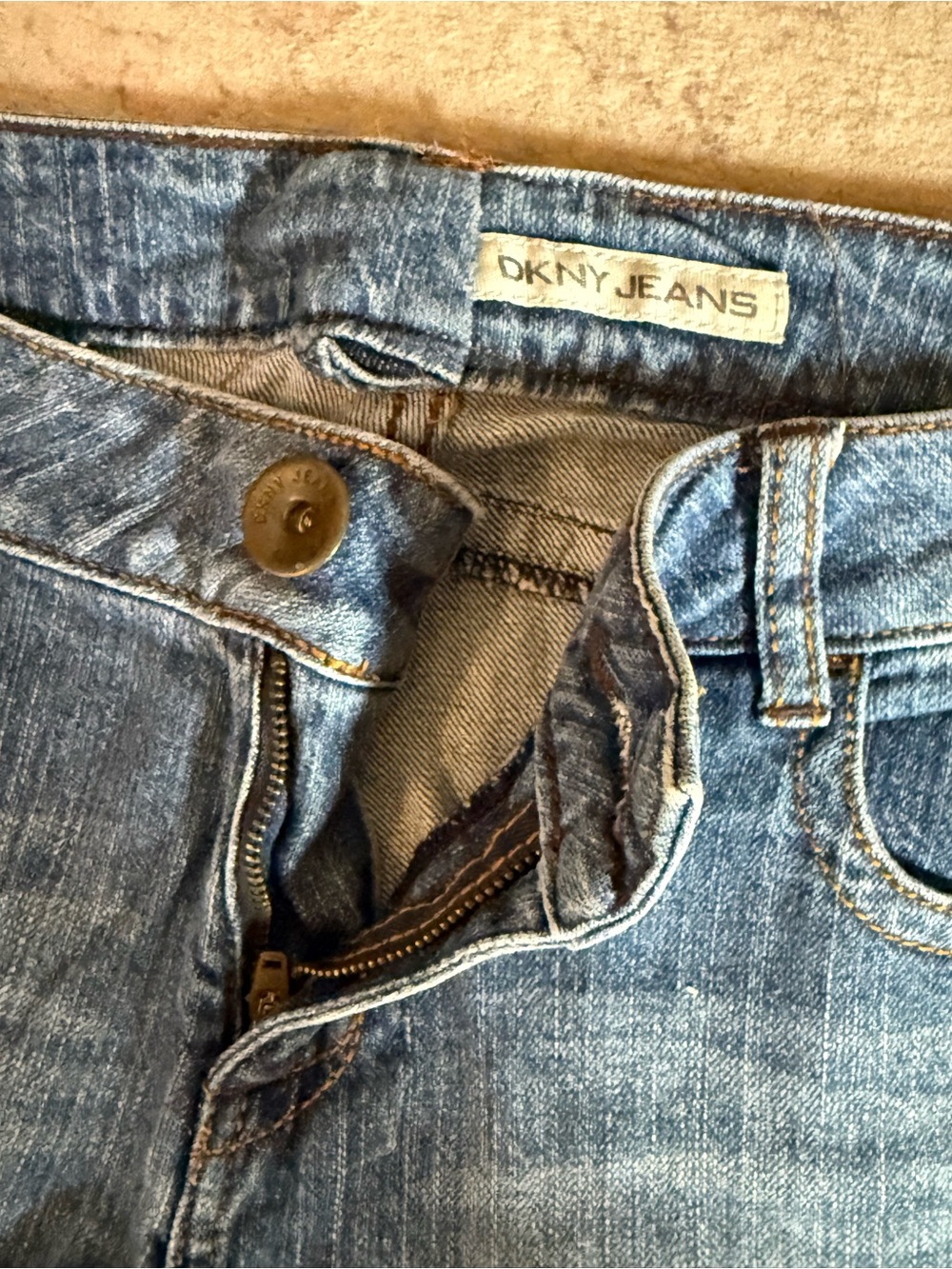 DKNY Light Blue Straight-Leg Jeans - Picture 3 of 5